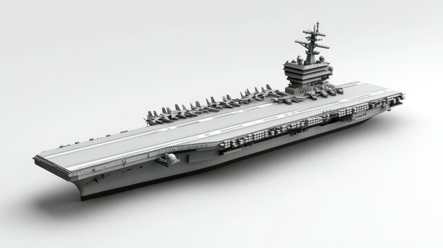 3D Render of Nimitz-Class Aircraft Carrier