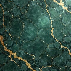 A natural green marble texture with soft white and gold veins,