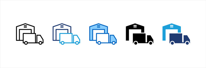 Distribution Center Multi Style Icon Set