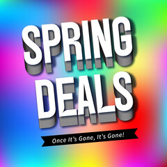 Spring Deals Poster Colorful