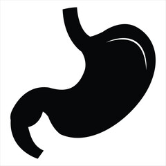 Human stomach silhouette vector illustration design