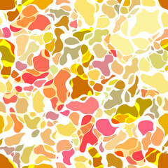 Multicolored spots of wild animal, leopard skin Modern abstract geometric background Bright mixed rounded mosaic motifs