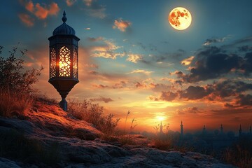 Enchanted Sunset over a City of Mosques