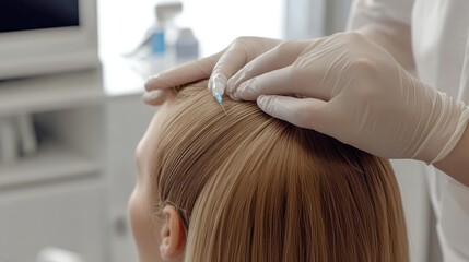 Hair Restoration Treatment with Injection