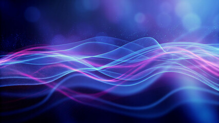 Abstract Neon Wave Design Background