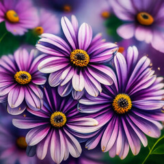 Obraz premium pink and white daisy flowers