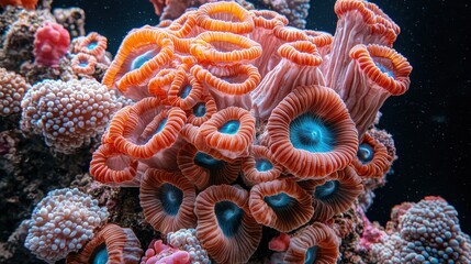 Obraz premium Coral colorful formations showcase environment's dazzling patterns