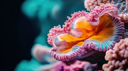 Obraz premium Vibrant coral ecosystem exploration underwater world environment