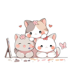 Fototapeta premium Playful and whimsical dog illustrations in vibrant and minimalist designs.