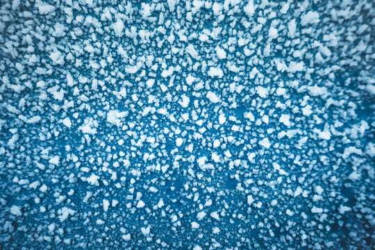 snow flakes on blue background