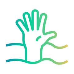 Obraz premium help Line Gradient Icon