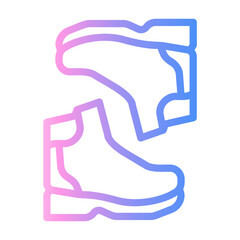boots Line Gradient Icon