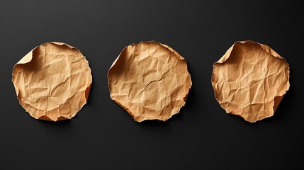 Torn Paper Pieces, Crumpled Texture