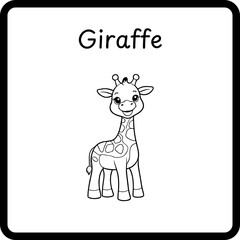 Animals Coloring E Book for Kids - giraffe (3)