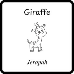 Animals Coloring E Book for Kids - giraffe (4)