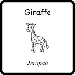 Animals Coloring E Book for Kids - giraffe (3)