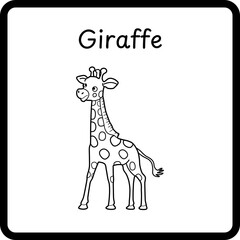 Animals Coloring E Book for Kids - giraffe (2)