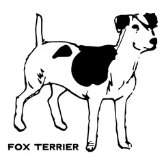 Fox Terrier, Retro Vector Illustration