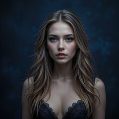 Fototapeta premium Dark blue backdrop
