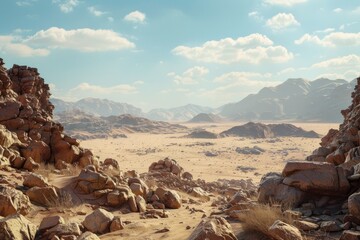 Vibrant Image of Active Leisure and Adventure in the Stone Desert of Sinai