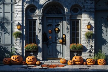 Mysterious Urban Halloween Decorations with Shadow Graffiti Vibe