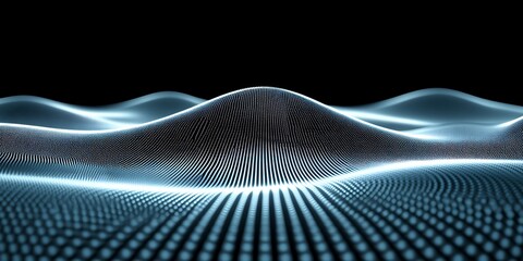 Abstract Digital Waveform Sound Visualization Background, digital wallpaper design on black backdrop