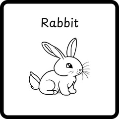 Animals Coloring E Book for Kids - rabbit (2)