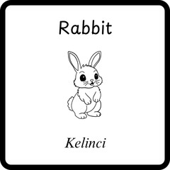 Animals Coloring E Book for Kids - rabbit (4)