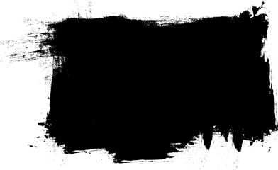 black ink brush painting banner label grunge graphic artistic