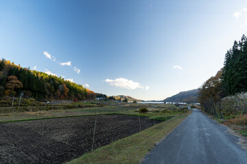 Fototapeta premium Historic old road “Salt Road” which is also a long distance hiking course and its surroundings