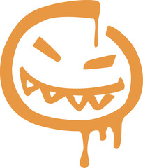 Creepy smiling face street art