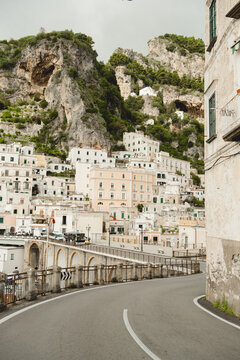 city ​​of atrani on the coast of italy