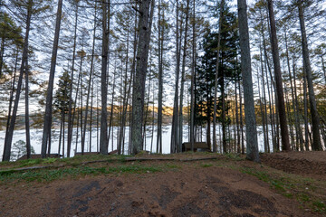 Fototapeta premium Historic old road “Salt Road” which is also a long distance hiking course and its surroundings