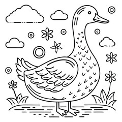 duck and ducklings vector