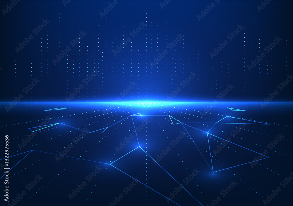 Poster big data technology, a network that collects and transmits large-scale high-tech digital data used i