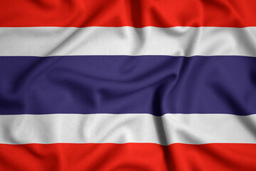 Naklejka premium waving flag of thailand