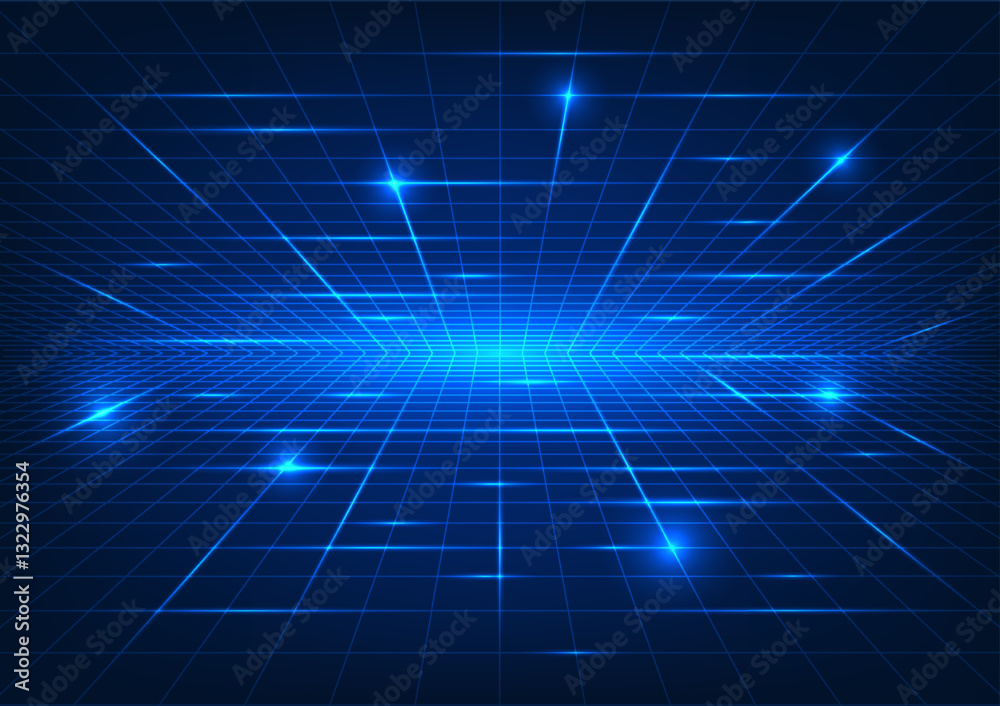 Poster abstract technology background. grid lines overlay to create an interesting and high-tech dimension.