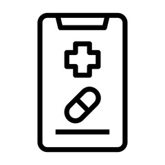 Fototapeta premium telemedicine Line Icon
