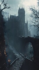 Obraz premium Captivating Environmental Art Showcasing the Power of Epic Quests in Gothic Horror Settings