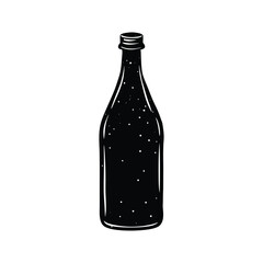 bottle of a silhouette art