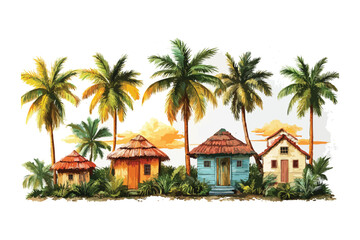 palm, tree, trees, resort, palms, green, paradise, coast