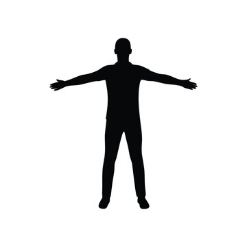 recommend clip art: Silhouette of a Man with Arms Outstretched
