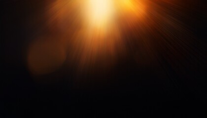 blur light overlay lens flare rays defocused glare old film flash leak bokeh golden orange color beam design glow on dark black abstract background