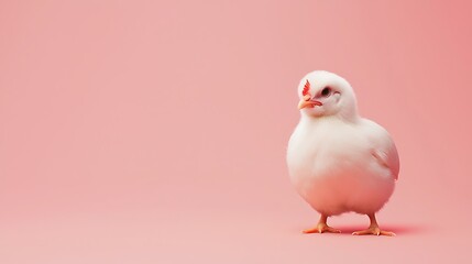 White chicken isolated