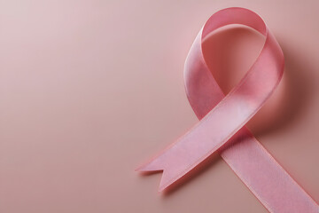 Inspirational Pink Ribbon Background for Breast Cancer Awareness Month