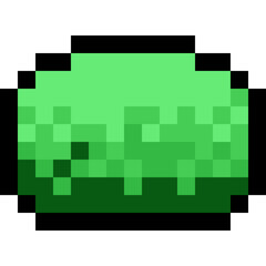 Cartoon Pixel Big Green Bush Icon