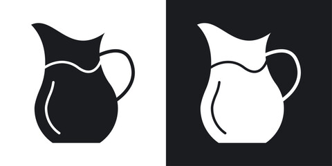 Jug icons pack in solid style