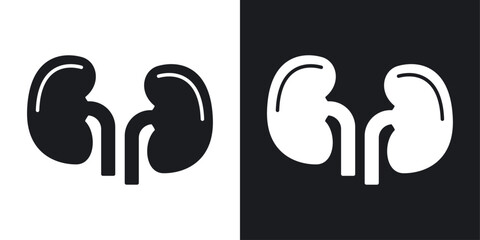 Kidneys icons pack in solid style