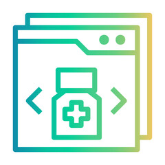 online pharmacy Line Gradient Icon