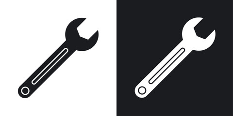 Wrench icons pack in solid style